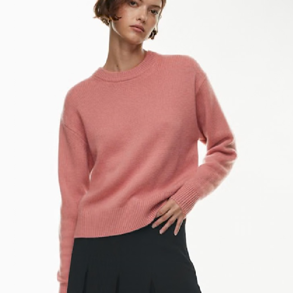 Aritzia Wilfred Luxe Cashmere Maria Sweater - Conch Pink